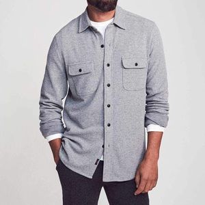 Faherty Legend Sweater Shirt Light Grey